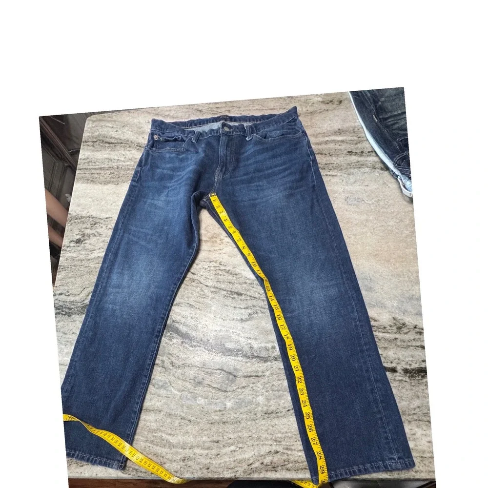 Polo Ralph Lauren Jeans Mens 36x32 Hampton Athletic Straight Dark Wash Blue